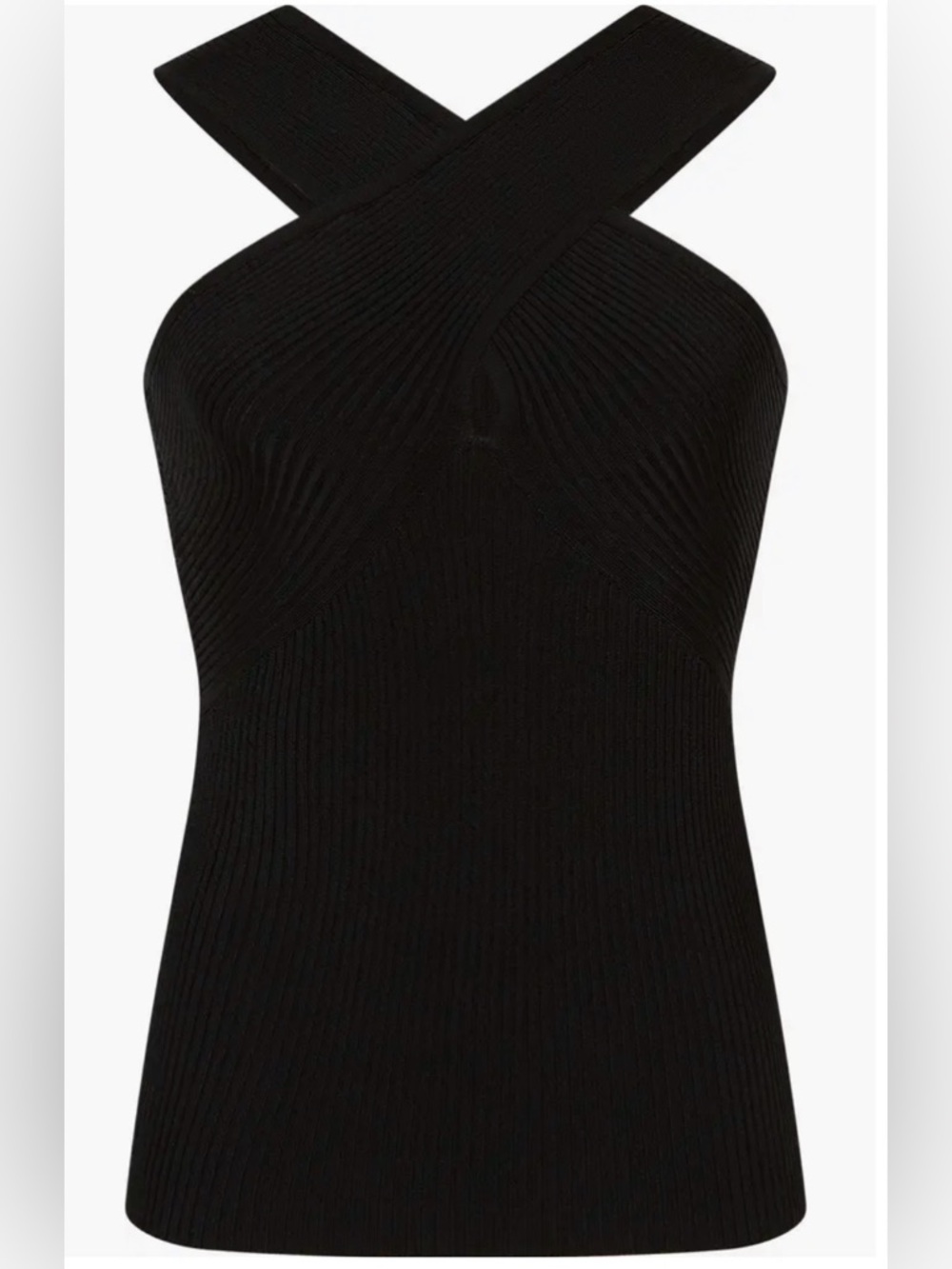 NWT Reiss Lily Ribbed Knit Sleeveless Halter Top L - Picture 6 of 10